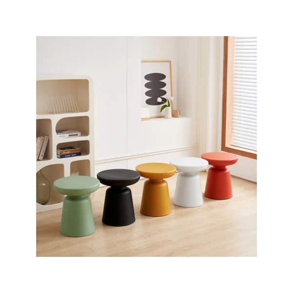 Table Basse Ronde 40 cm Blanche Table de Salon Tendance