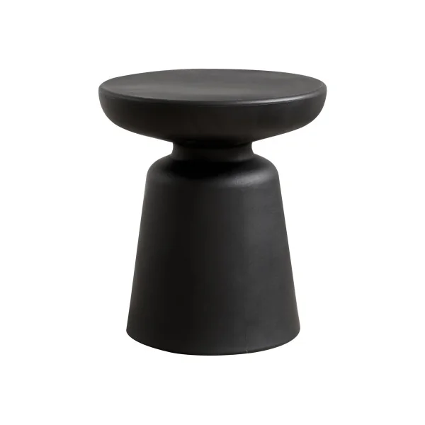 Table Basse Ronde 40 cm Noir Table de Salon Tendance