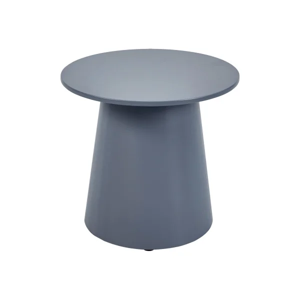 Table Basse Ronde 44 x 40 cm Gris et Bleu Table de Salon Tendance