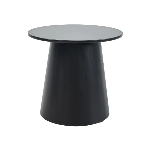 Table Basse Ronde 44 x 40 cm Noir Table de Salon Tendance