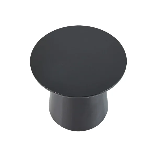 Table Basse Ronde 44 x 40 cm Noir Table de Salon Tendance