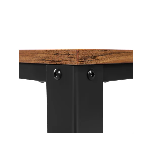 Table Basse Table de Salon Grille Industriel Plateau Marron Rustique