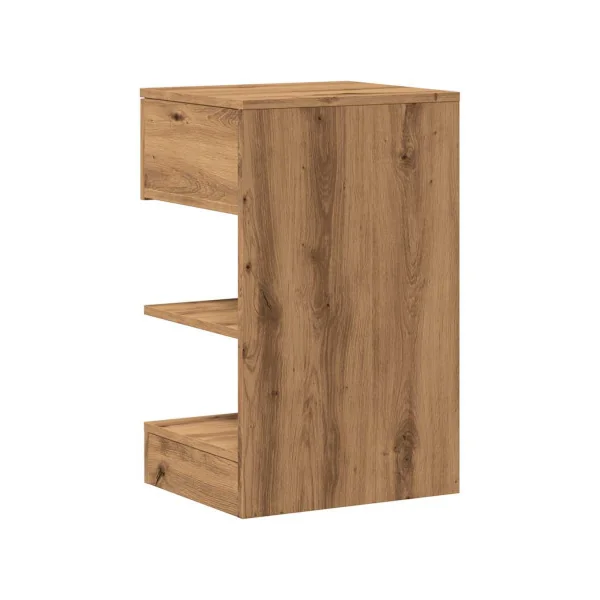 Table chevet moderne chêne artisan (x2) table de nuit chêne moderne