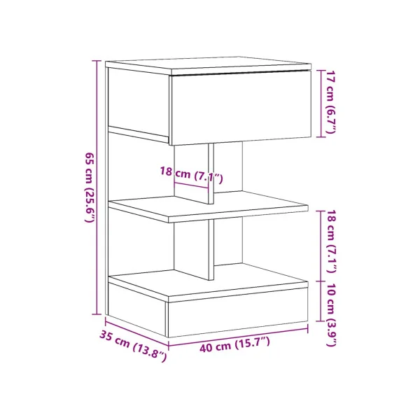 Table chevet moderne chêne artisan (x2) table de nuit chêne moderne