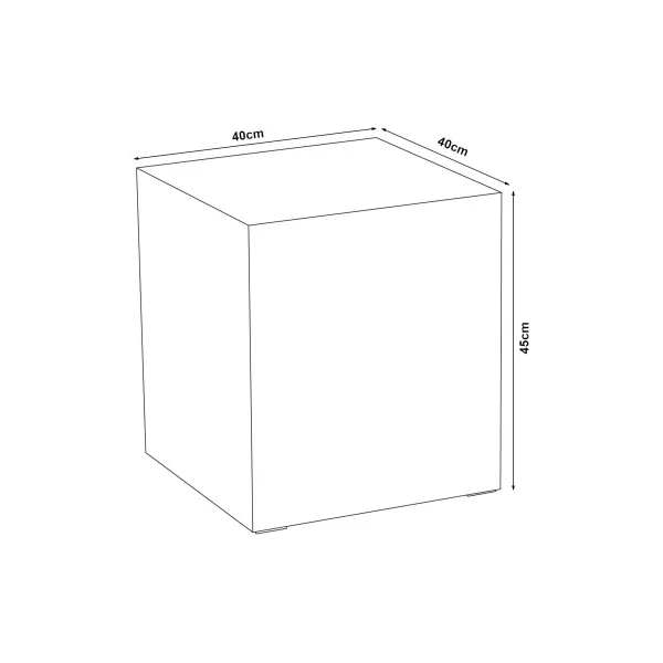 Table d'Appoint 40 x 40 x 45 cm Aspect Marbre Blanc Table Basse