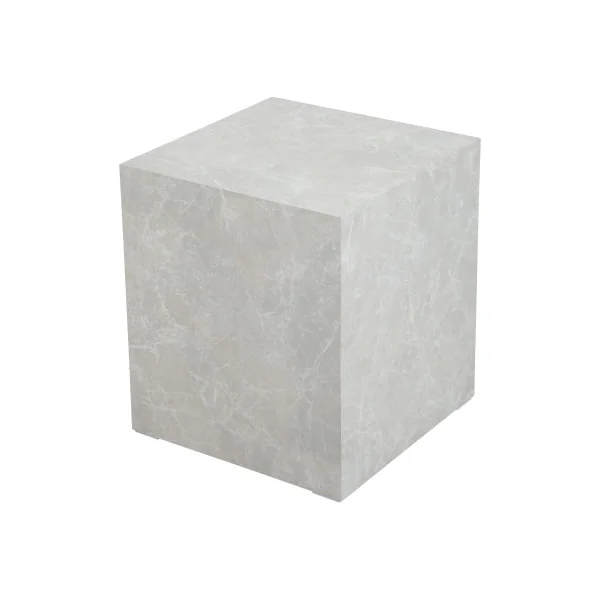 Table d'Appoint 40 x 40 x 45 cm Aspect Marbre Taupe Table Basse
