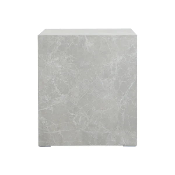 Table d'Appoint 40 x 40 x 45 cm Aspect Marbre Taupe Table Basse