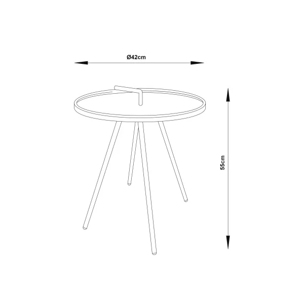 Table d'Appoint de Jardin en Acier Laqué Vert 42 x 55 cm Table Basse de Jardin