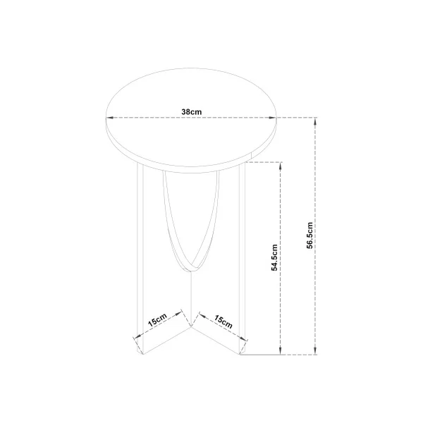 Table d'Appoint Effet Chêne 38 x 57 cm Table Salon Moderne