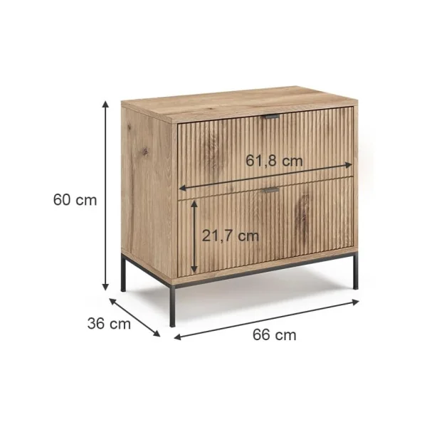 Table de Chevet Chêne Design Graphique Table Chevet Bois Table Nuit Moderne