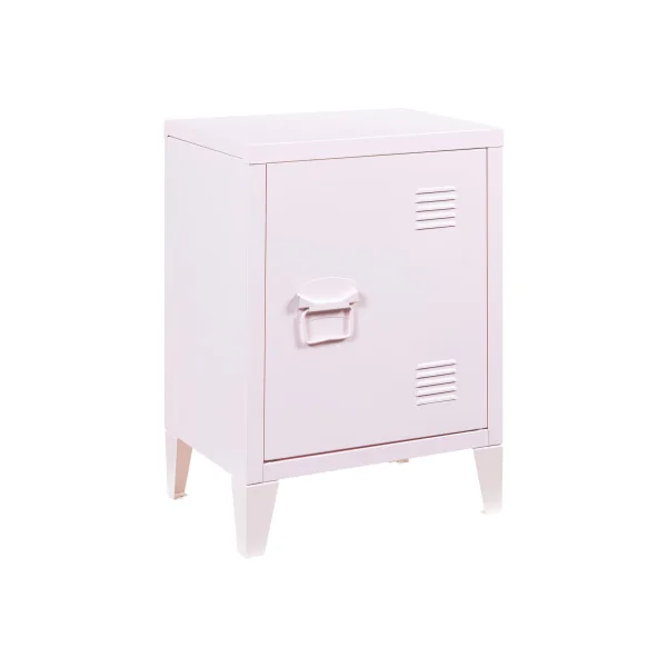 Table de Chevet en Acier Rose 40 x 30 x 57 cm Table de Nuit en Métal Rose