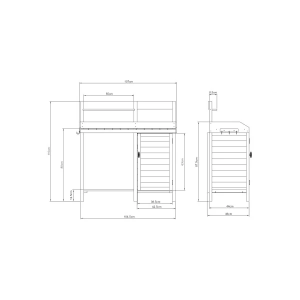 Table de Rempotage en Sapin 107 x 46 x 110 cm