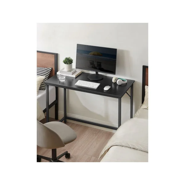 Table de Travail 100 x 50 x 75 cm Bureau Poste de Travail 100 cm Noir Boisé