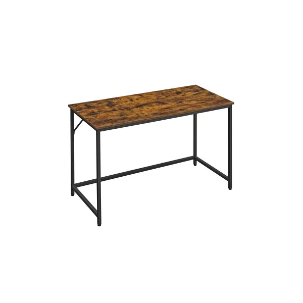 Table de Travail Bureau Industriel 120x60x75 cm Poste de Travail Marron Rustique Noir