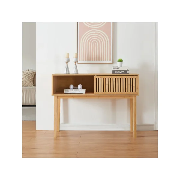 Table d'Entrée en Bambou Console Entrée en Bambou 110 x 39 x 81 cm