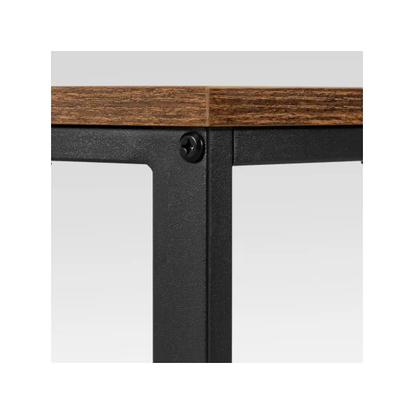 Table Informatique d’Étude avec Étagère à 2 Niveaux Bureau 100 cm Industriel