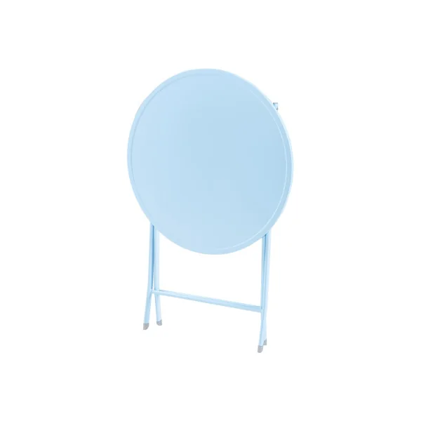 Table Pliante de Jardin 62 x 71 cm en Acier Laqué Bleu Ciel
