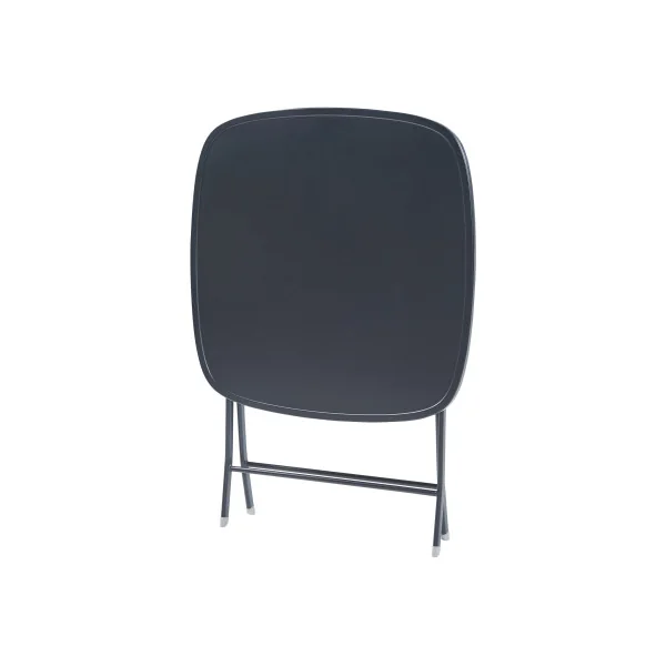 Table Pliante de Jardin 70 x 70 x 71 cm en Acier Laqué Noir