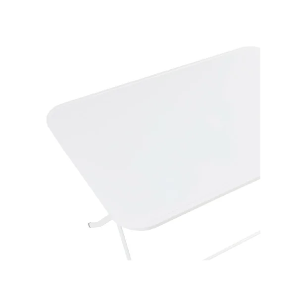 Table Pliante de Jardin Rectangulaire Acier Laqué Blanc 110 x 70 x 71 cm