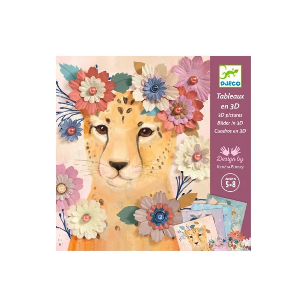 Tableaux en 3D Couronnes de fleurs - Djeco