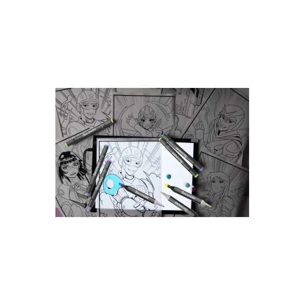Tablette lumineuse et atelier marqueurs Manga - Sycomore