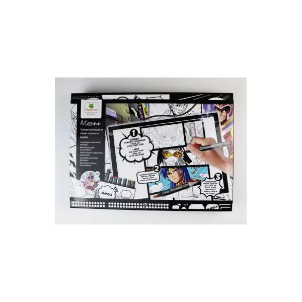Tablette lumineuse et atelier marqueurs Manga - Sycomore