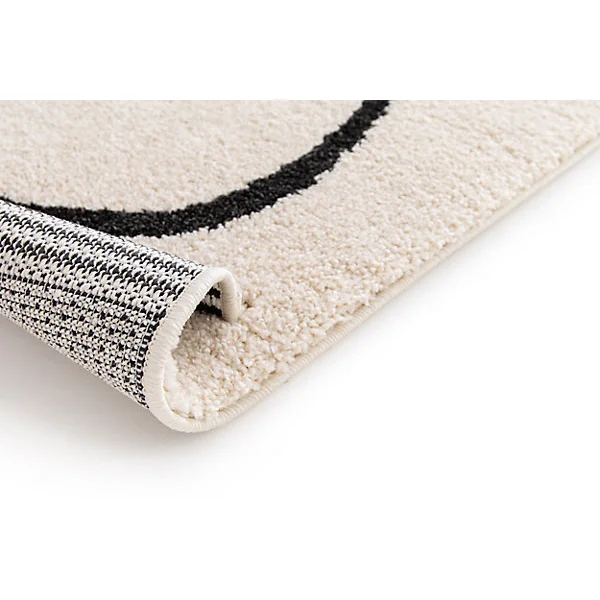 Tapis Chios Lines GoodHome noir et blanc L.230 x L.160 cm