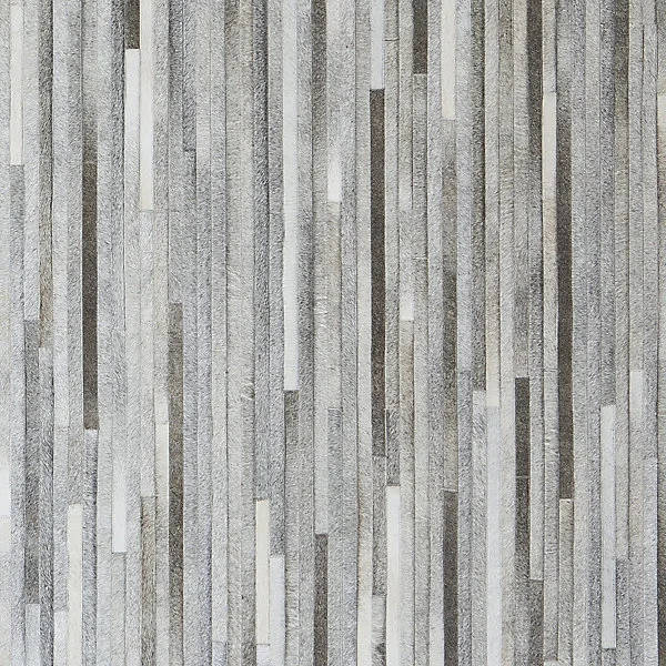 Tapis cuir cousu gris Deco&Co L.240 x L.180 cm