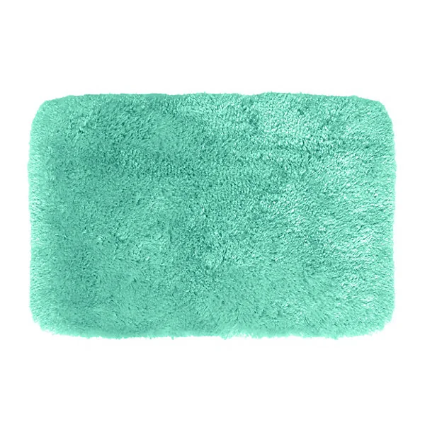 Tapis de bain 50 x 80 cm en polyester microfibre, bleu aqua, Spirella Fino