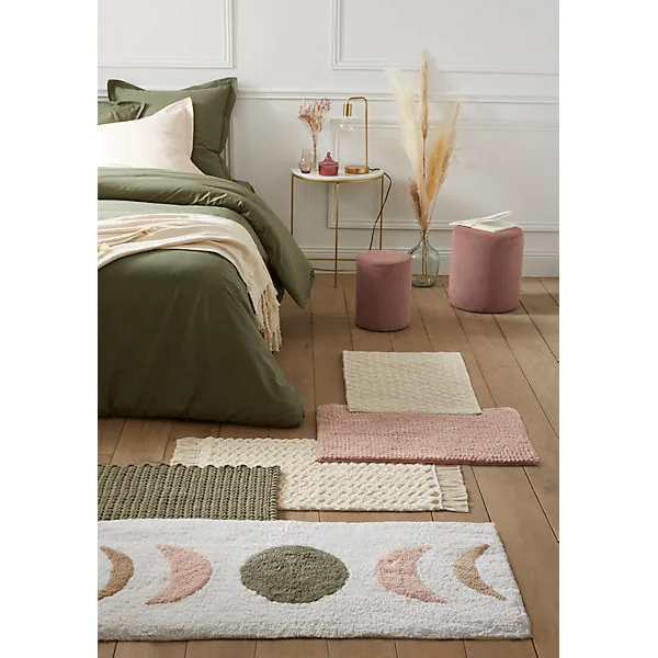 Tapis de bain 50x80 cm en coton, écru, Future Home Thea