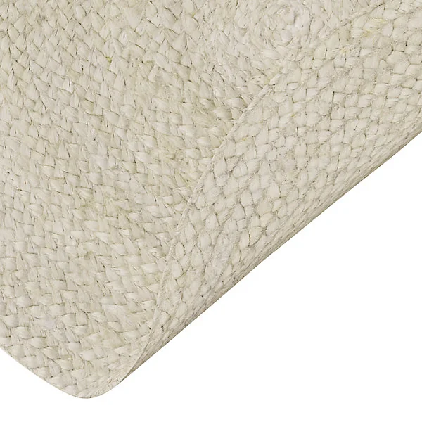 Tapis de bain Elland Jute rond blanc