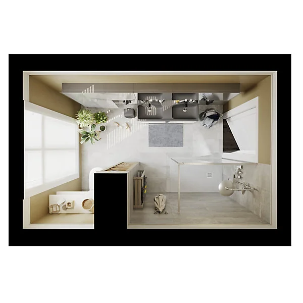 Tapis de bain rectangulaire GoodHome Koros anthracite en coton L.80 x l.50 cm