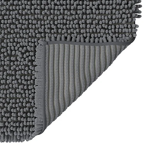 Tapis de bain rectangulaire Graphene anthracite
