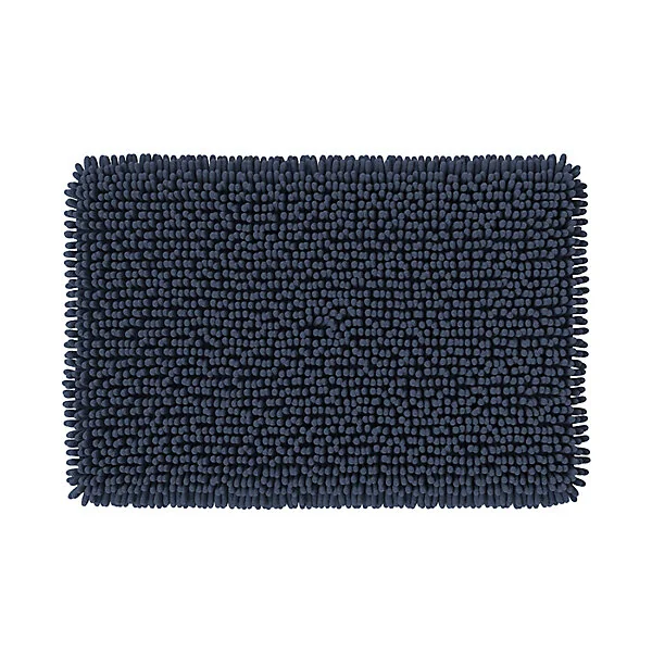 Tapis de bain rectangulaire Graphene bleu