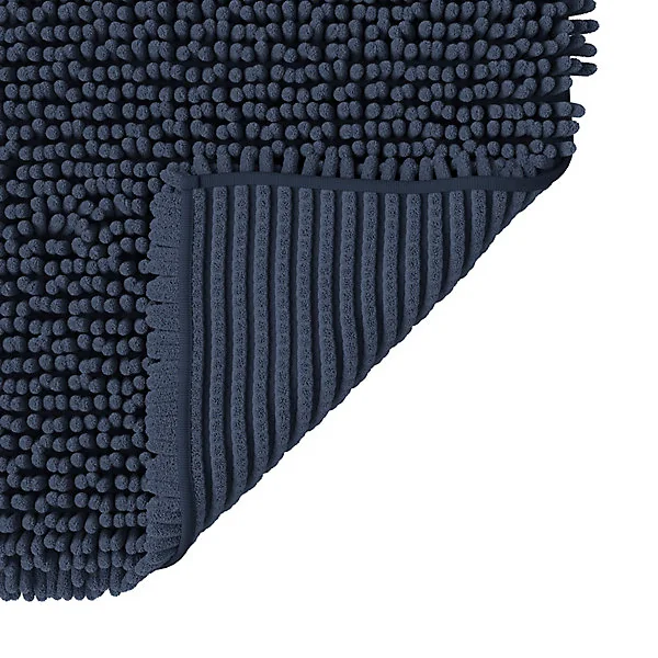 Tapis de bain rectangulaire Graphene bleu