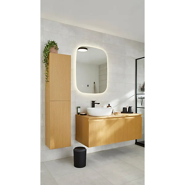Tapis de bain rectangulaire Graphene Galet
