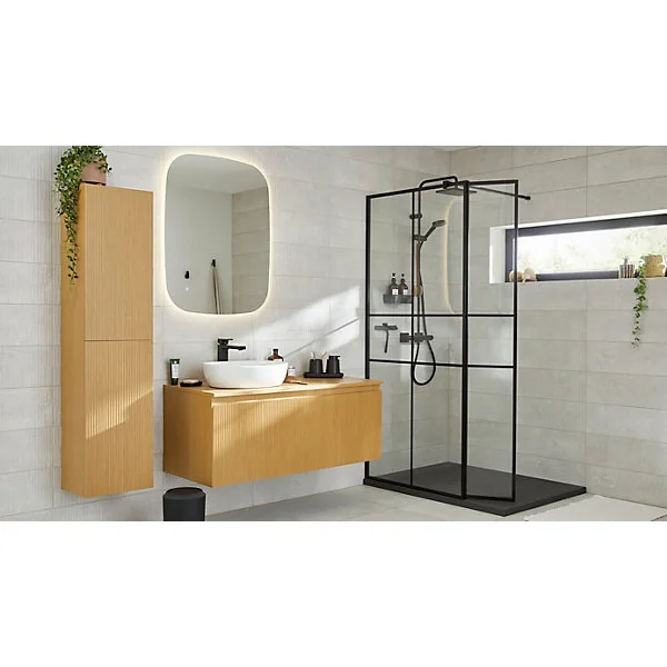 Tapis de bain rectangulaire Graphene Galet