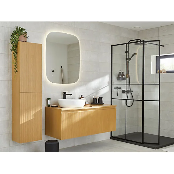 Tapis de bain rectangulaire Graphene Galet
