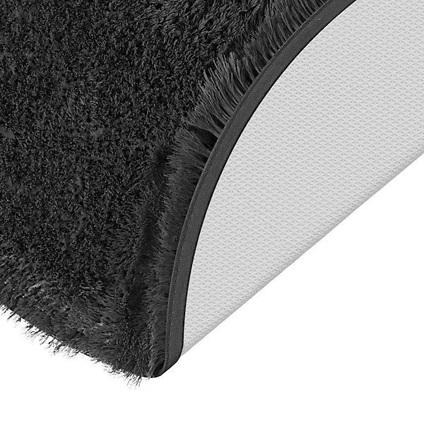 Tapis de bain Sedna gris anthracite rond Ø70 cm