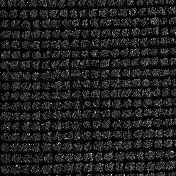 Tapis de salle de bains L.80 x l.50 cm 5Five gamme Chenille coloris noir