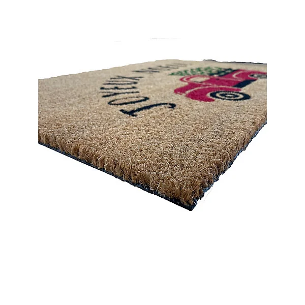 Tapis d'entrée absorbant fibres de coco " joyeux noël " L.40 x l.60 cm