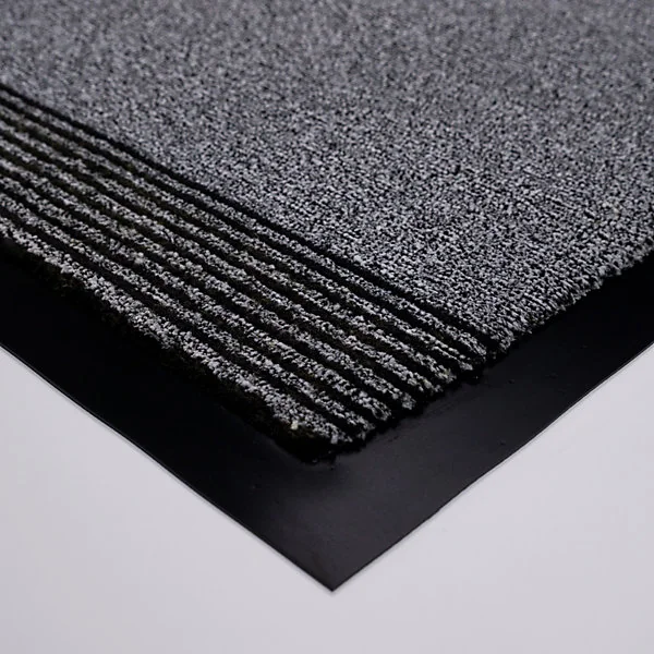 Tapis d'entrée absorbant microfibres gris L.60 x l.40 cm