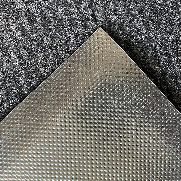 Tapis d'entrée polypropylène Boykins GoodHome gris foncé L.60 x l.90 cm