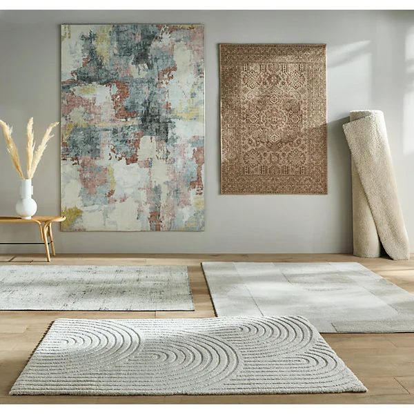 Tapis d'intérieur effet Trashwall aux tons beiges L.230 x l.160 cm, Balta