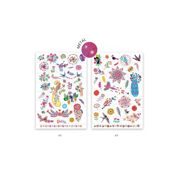 Tatouages Plume color - Djeco