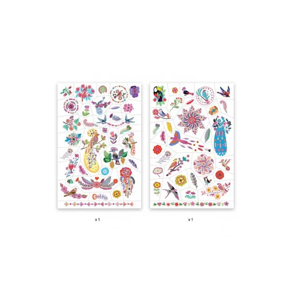 Tatouages Plume color - Djeco