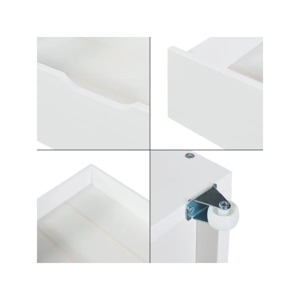 Tiroirs de lit Blanc 98 x 62 x 22 cm pour Lit Cabane Montessori