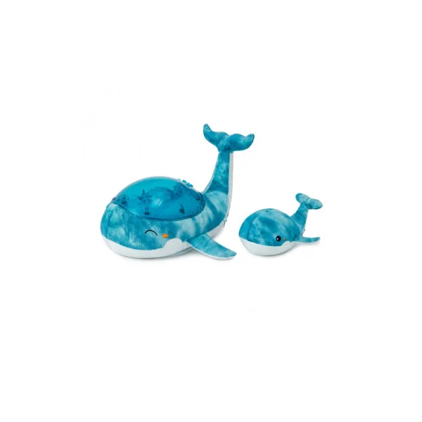 Tranquil whale blue family Peluche musicale à projections - Cloud b