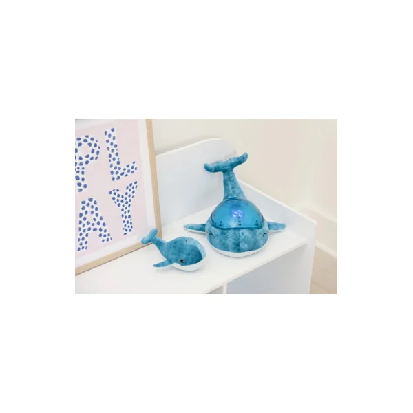 Tranquil whale blue family Peluche musicale à projections - Cloud b