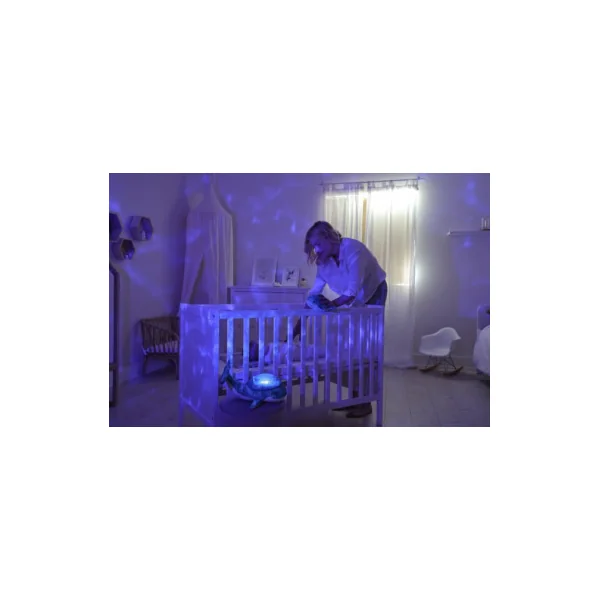 Tranquil whale blue family Peluche musicale à projections - Cloud b